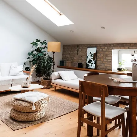 White Loft In Center With 2 King Size Beds Apartment Riga