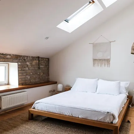 White Loft In Center With 2 King Size Beds Apartment Riga